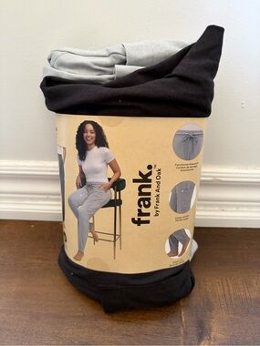 NEW Frank & Oak Ultra Soft Ladies Cargo Lounge Pant Set of 2 Black & Grey -Small